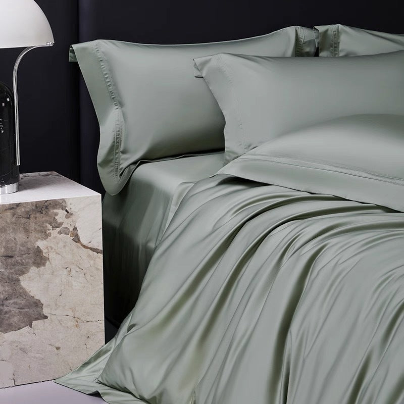 Luxus Satin-Gewebe Bettbezug und Bettlaken Set