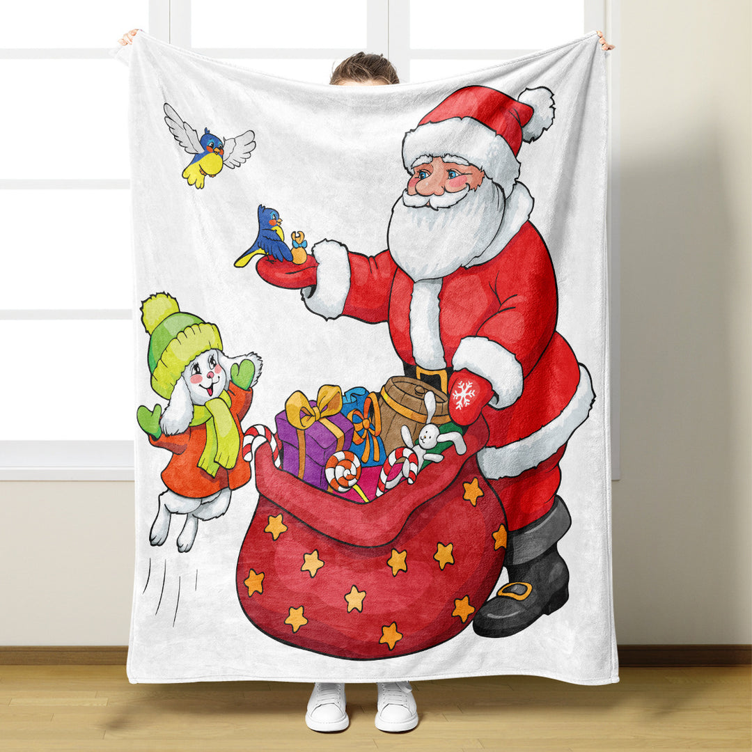 Weihnachtlich gestaltete Decke