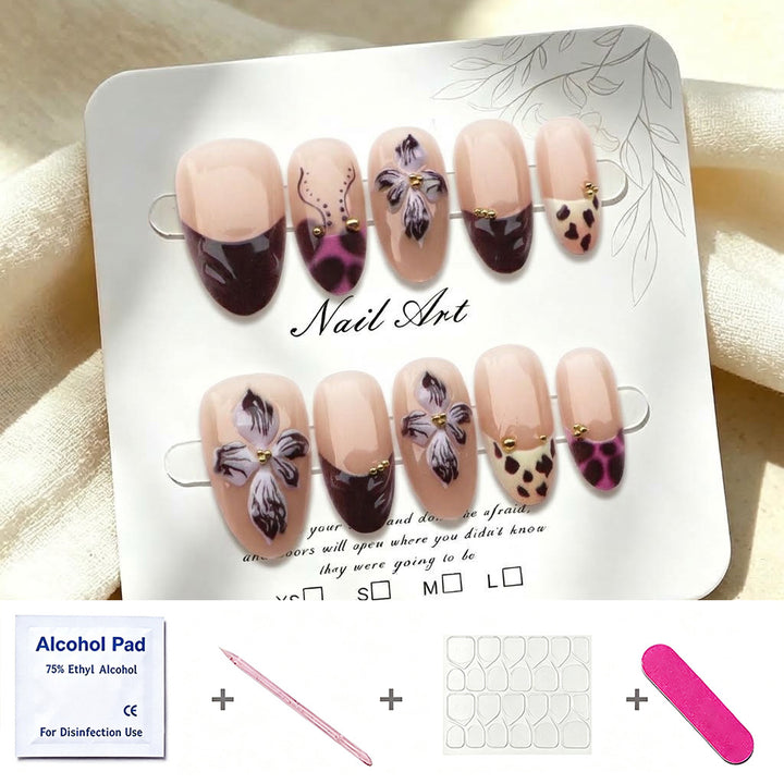 Modischer Press-On Nagelset