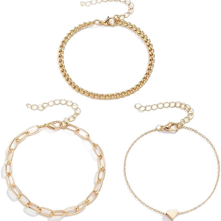 Elegantes Silberkettchen-Armband-Set Karnz