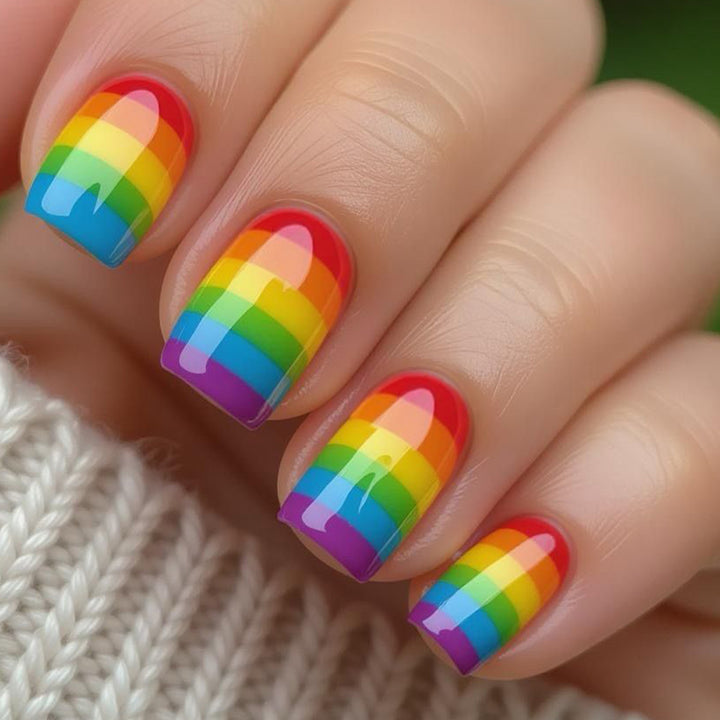 Regenbogenverlauf Nagelkunst-Set Karnz