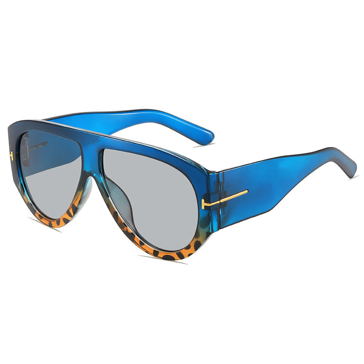 Modebewusste Übergroße Schild-Sonnenbrille Karnz