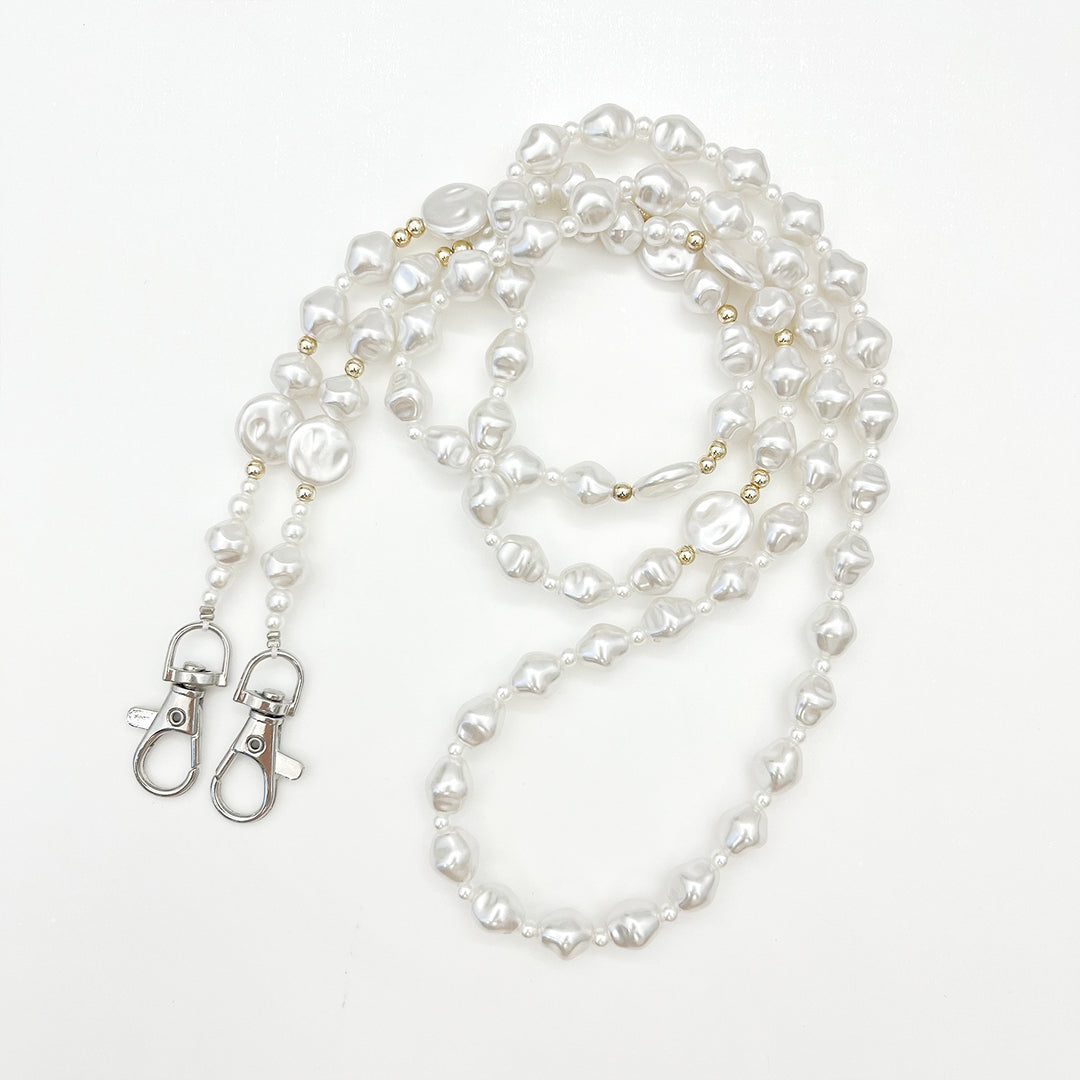 Perlen-Brillen-Kette mit stylischem Karomuster Karnz