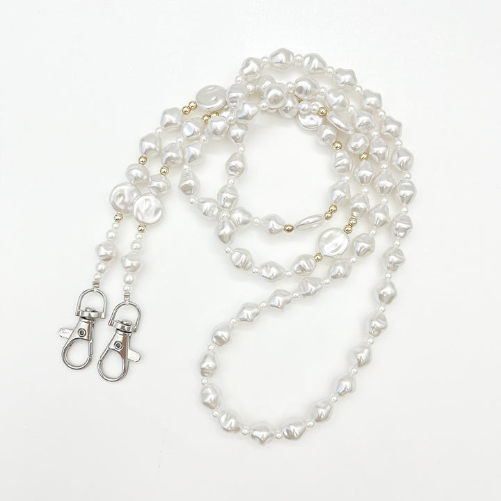 Perlen-Brillen-Kette mit stylischem Karomuster Karnz