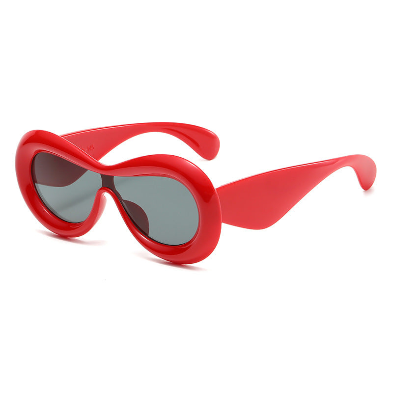 Damen modische oversized Sonnenbrille im extravaganten Design Karnz