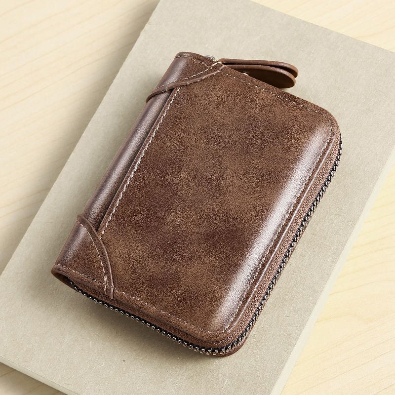 Premium Leder Reißverschluss Geldbörse Karnz