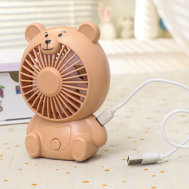 Damen Tragbarer USB Handventilator im niedlichen Bärendesign Karnz