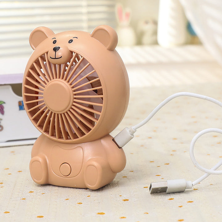 Damen Tragbarer USB Handventilator im niedlichen Bärendesign Karnz