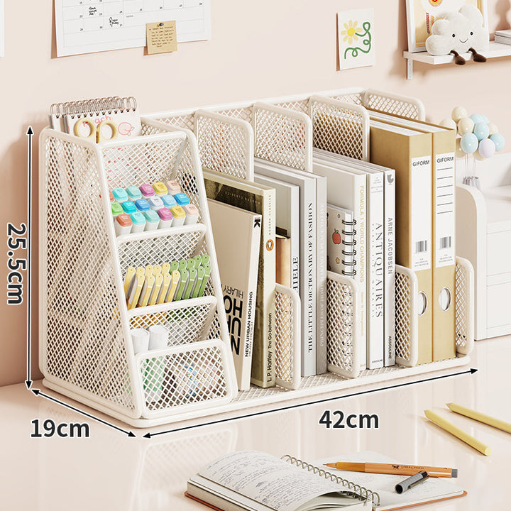 Mesh-Schreibtisch-Organizer mit Mehrfach-Ordner und Stifthalter