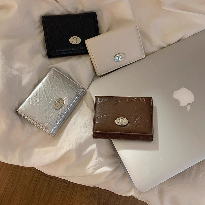 Elegante Strukturierte Leder Geldbörse Karnz