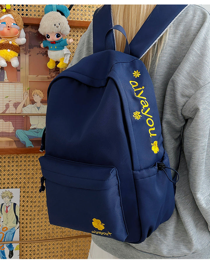 Lässiger bestickter Tages-Rucksack