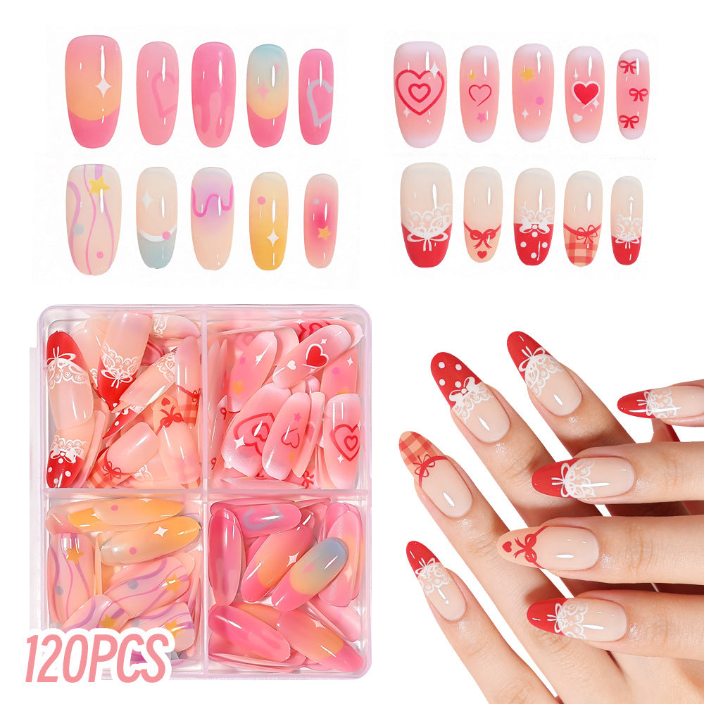 Herz-Themen Press-On Nagelkunst Set