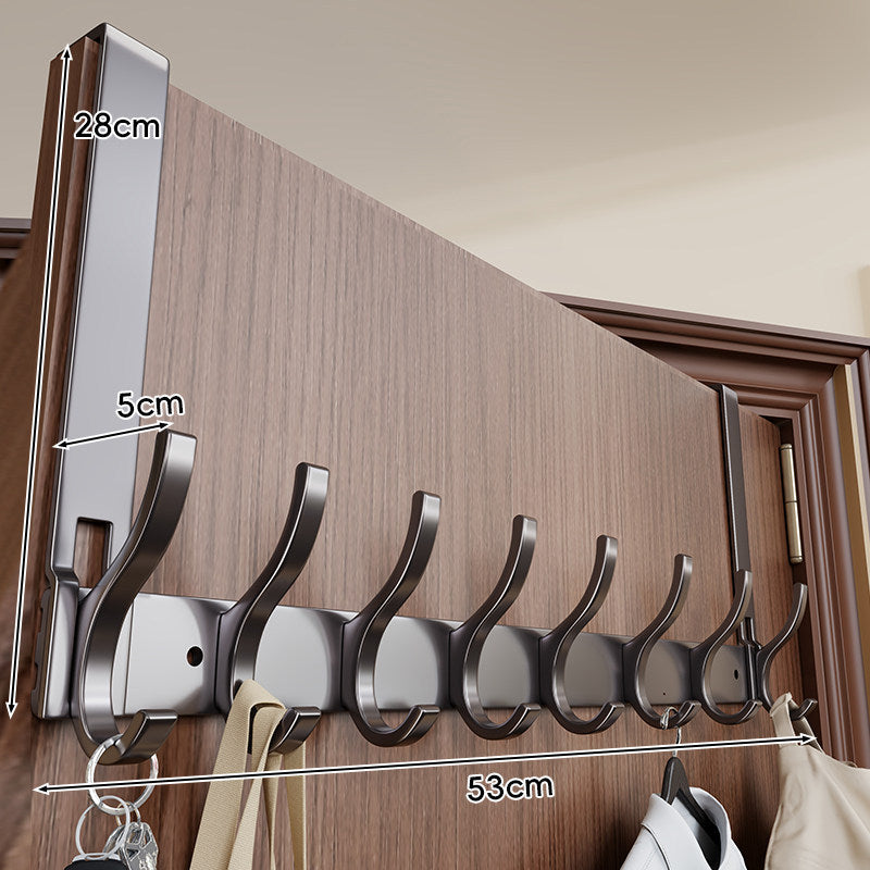 Über-Tür Schwerlast Metall Mantel- & Zubehörhakenregal mit langem Kleiderbügel