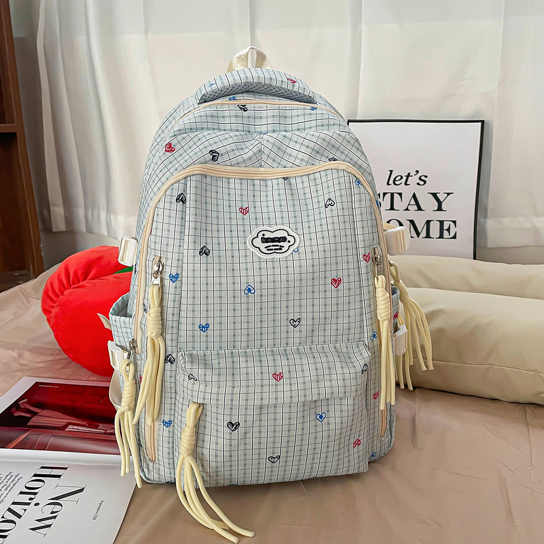 Süßer Multi-Taschen Druck Rucksack Karnz