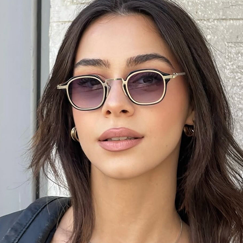 Damen quadratische Sonnenbrille mit einzigartigem Design und UV-Schutz Karnz