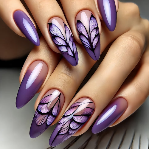 Kunstnägel mit elegantem Blumenmuster Karnz
