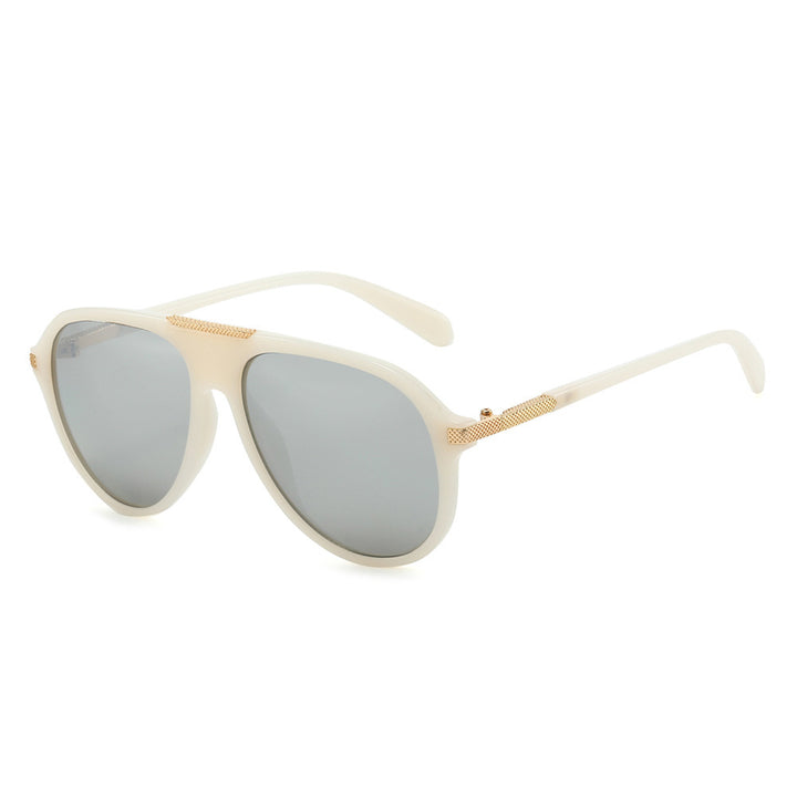 Oversized Aviator Sonnenbrille mit metallischen Akzenten Karnz