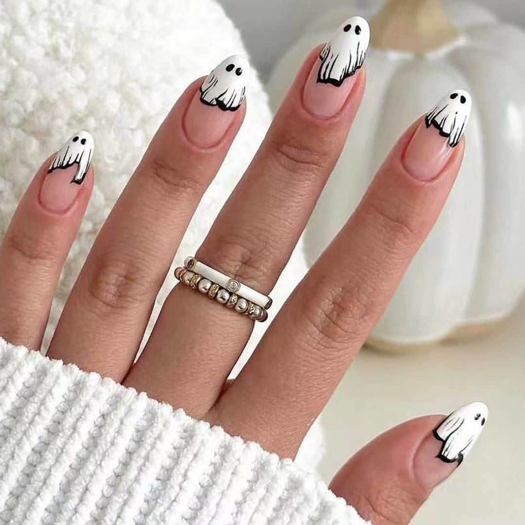 Ghost-Themen Press-on Nagelkunst Karnz