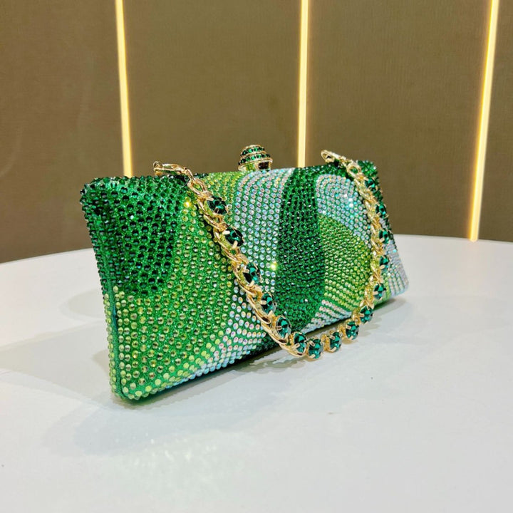 Rhinestone-geprägte Abendhandtasche