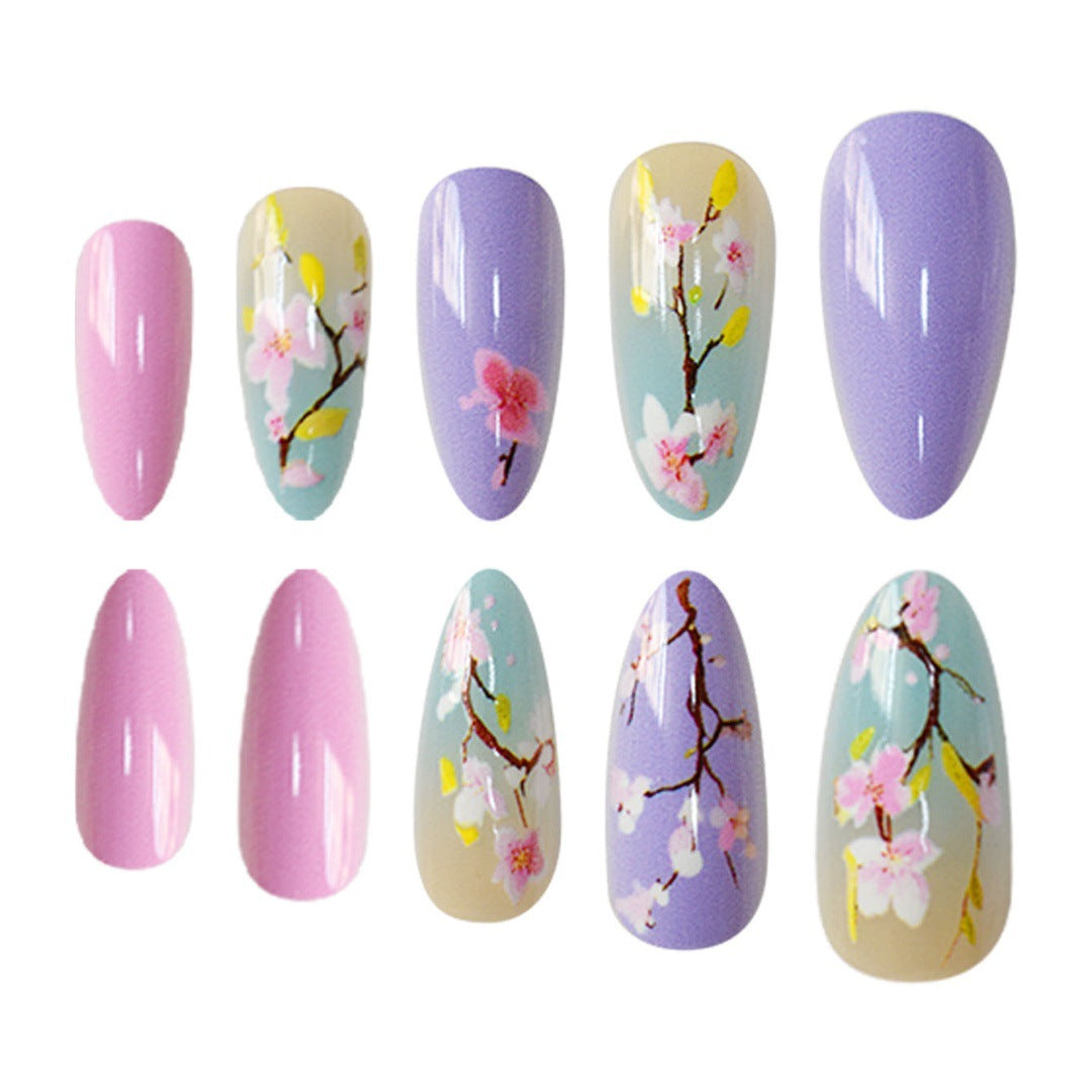 Künstlerische florale Press-On Nagelverstärkungen Karnz