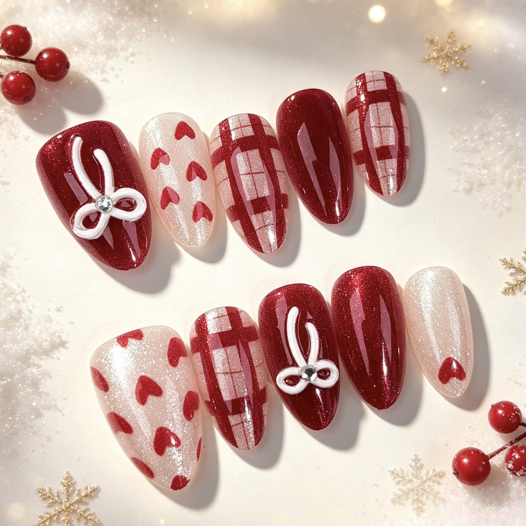 Romantisches Themen-Press-On-Nagelset