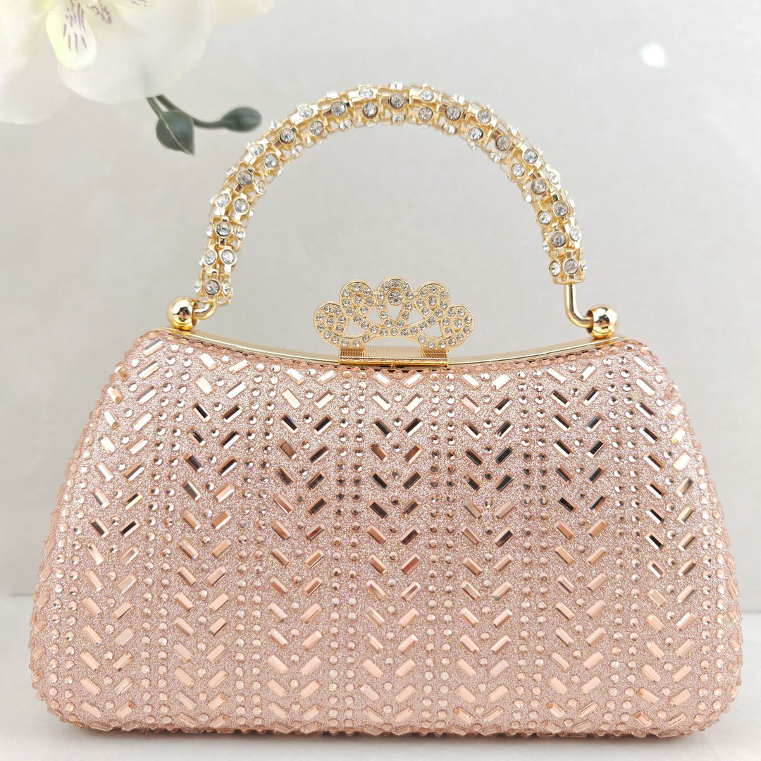Elegante kristallverzierte Abendhandtasche