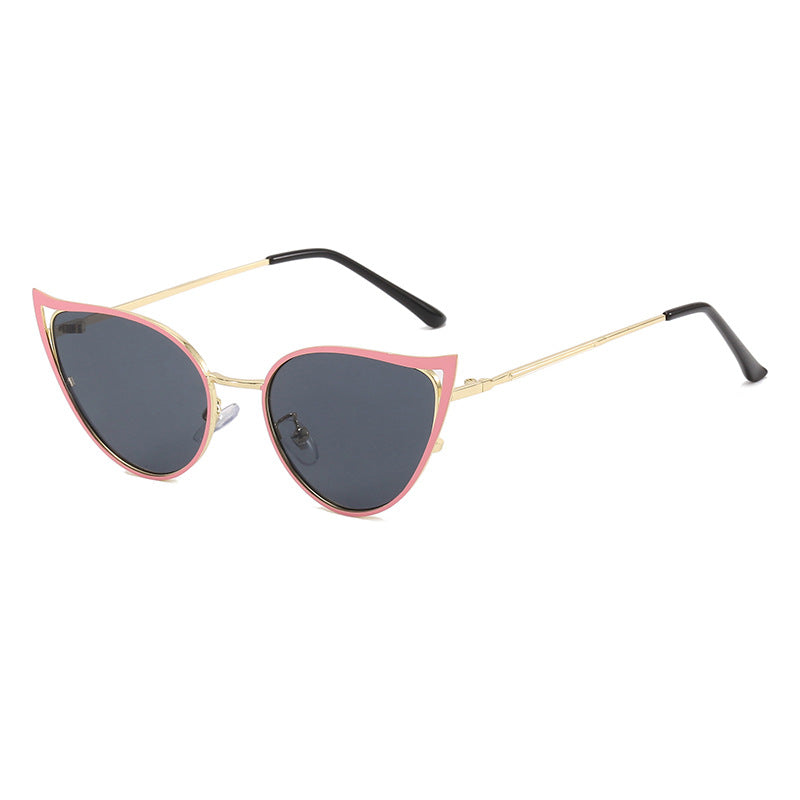 Damen Cat-Eye Sonnenbrille mit elegantem Metallrahmen und UV-Schutz Karnz