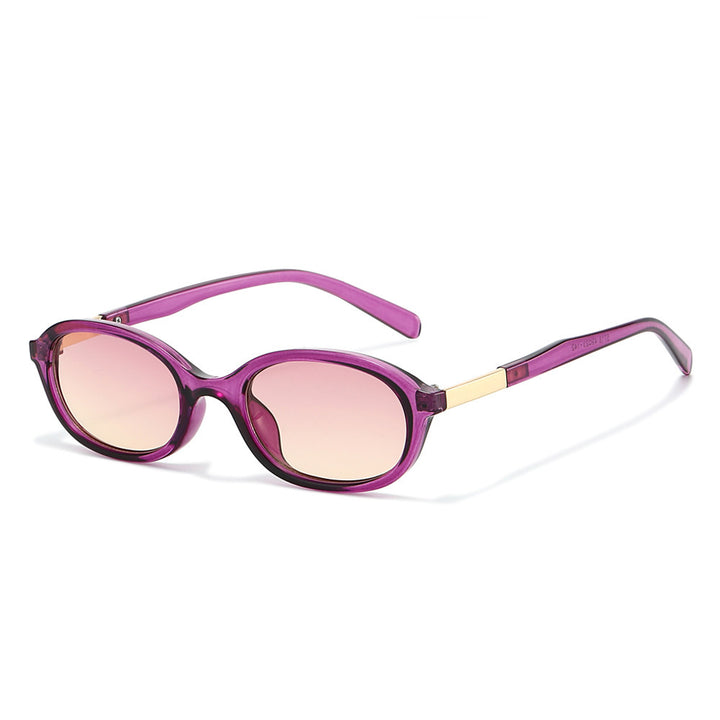 Elegante Vintage-Ovalrahmen-Sonnenbrille Karnz