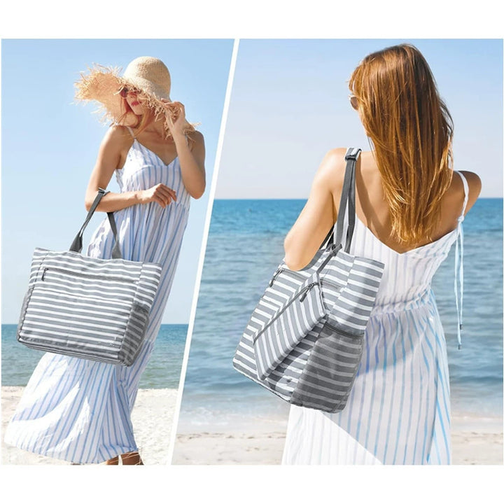 Große Strandtasche mit Mehreren Fächern und Isolierter Innentasche Karnz