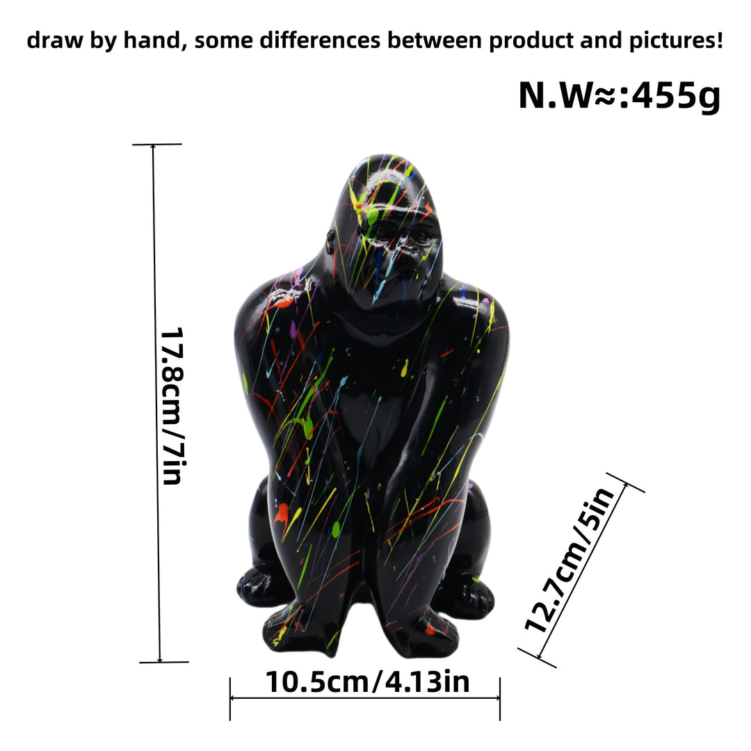 Kunstvolle Gorillaskulptur Karnz