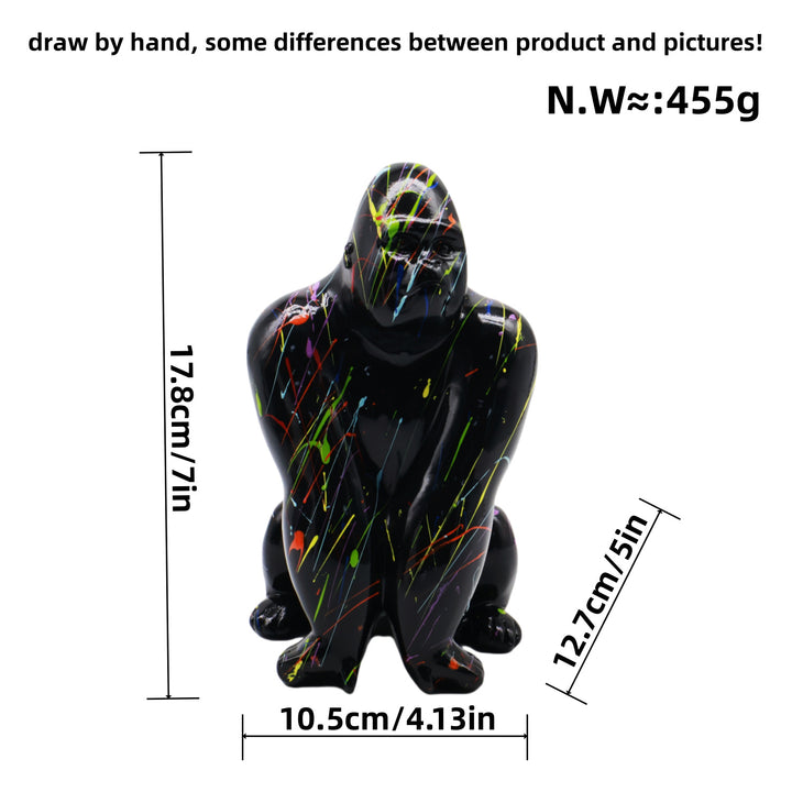 Kunstvolle Gorillaskulptur Karnz