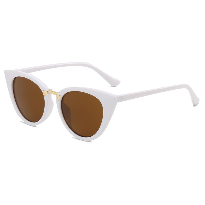 Damen Cat-Eye Sonnenbrille mit elegantem goldenen Detail Karnz