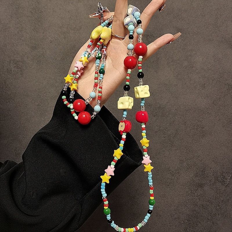 Farbenfrohes Perlen-Handyhalsband Karnz 1790135533