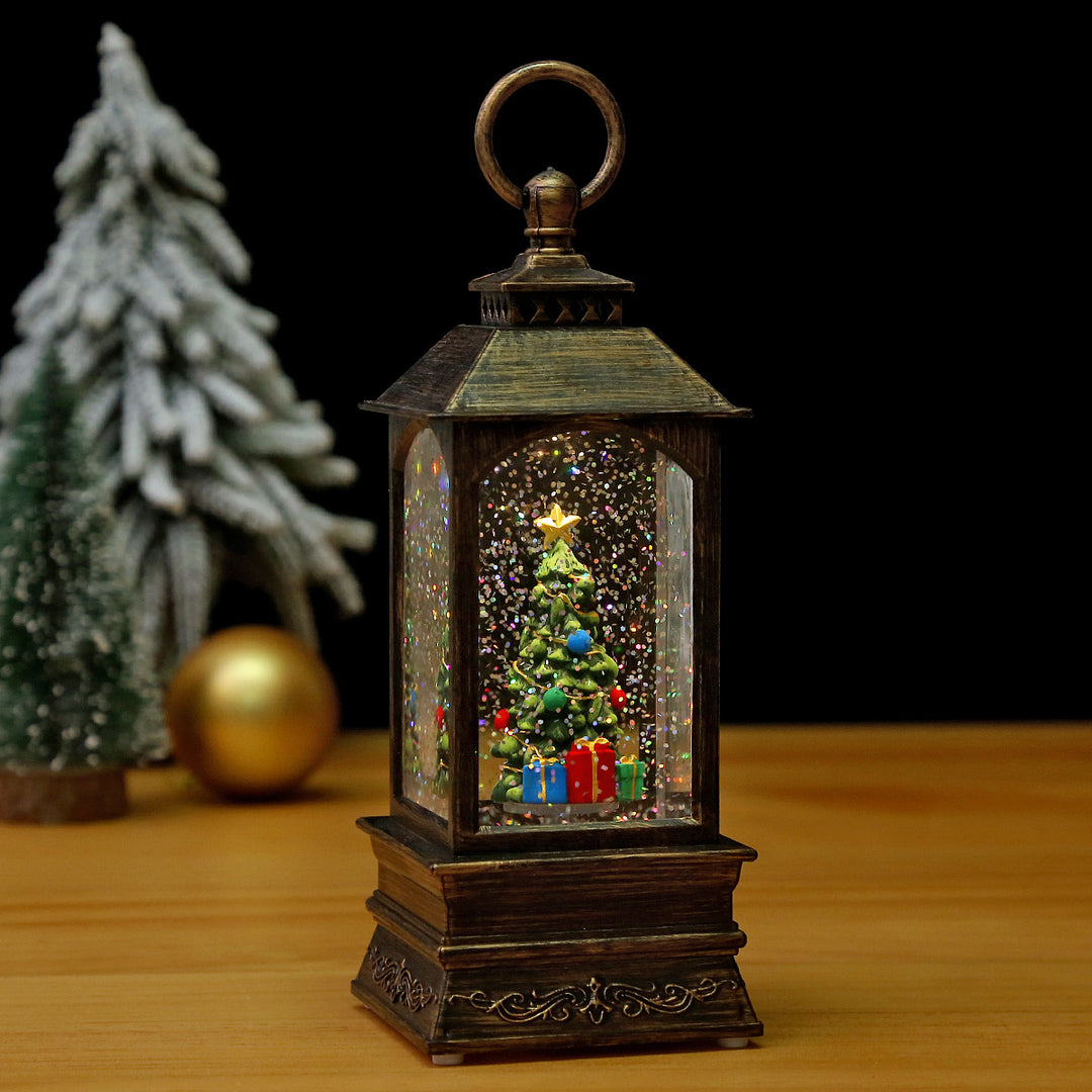 Nostalgische Weihnachtslaterne mit beweglicher Szene Karnz