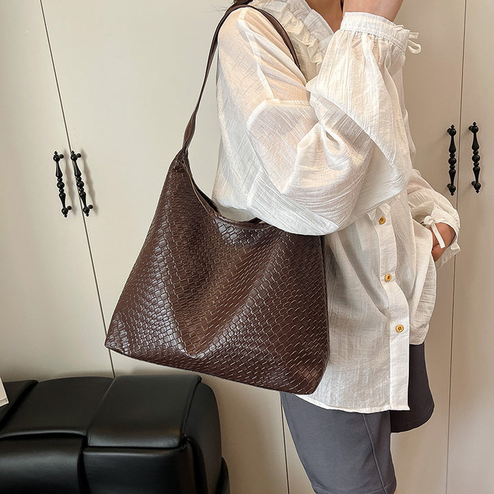 Elegante strukturiert Leder Hobo Handtasche Karnz