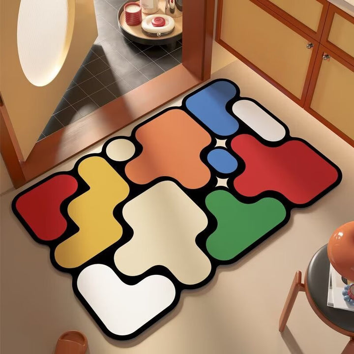 Moderner abstrakter Spielteppich