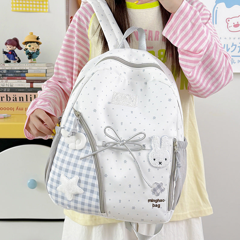 Süßer illustrierter Sternen-Print Rucksack Karnz