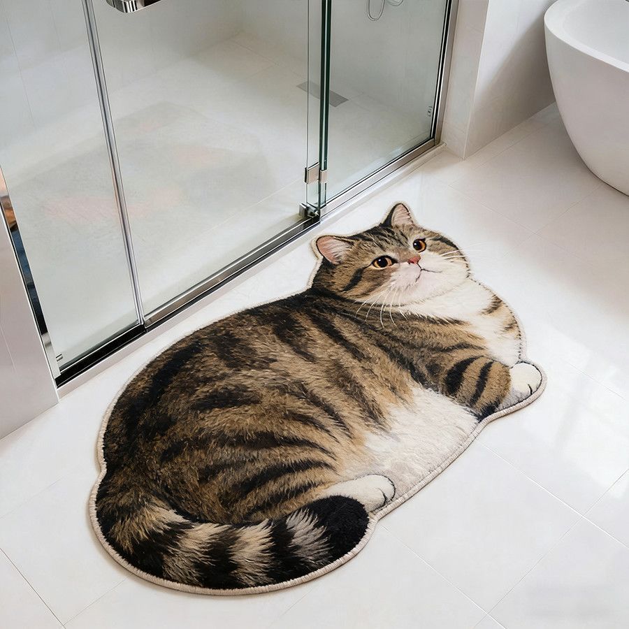 Katzenförmige Badmatte Karnz