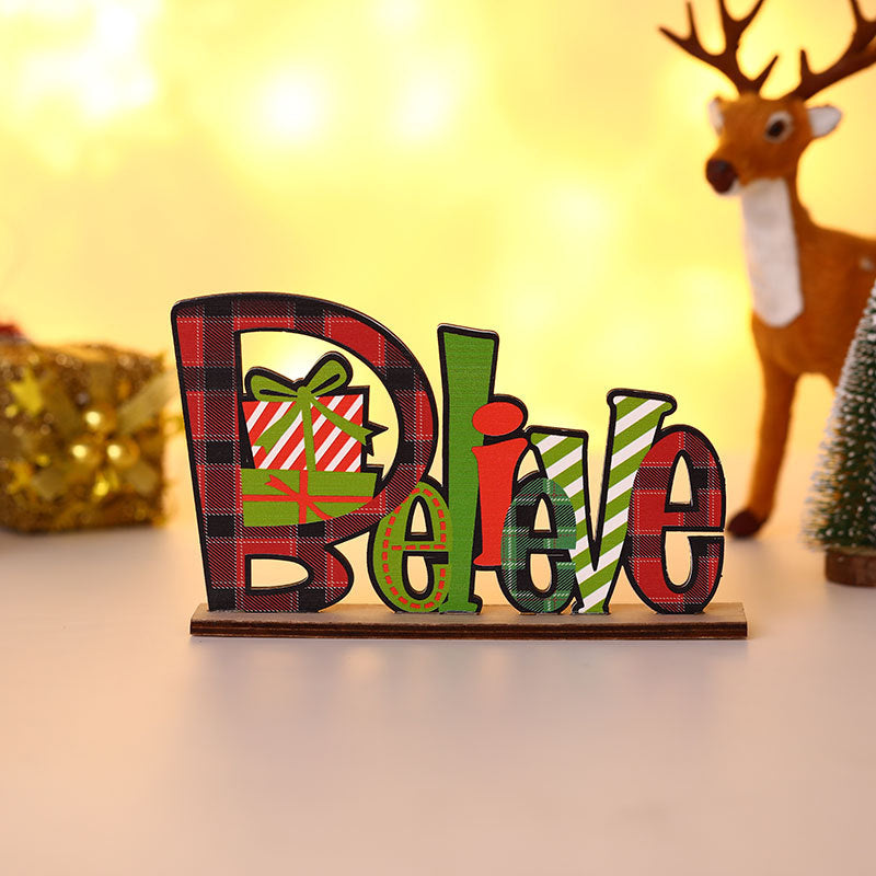 Dekoratives Weihnachts Tisch Block Schild Karnz
