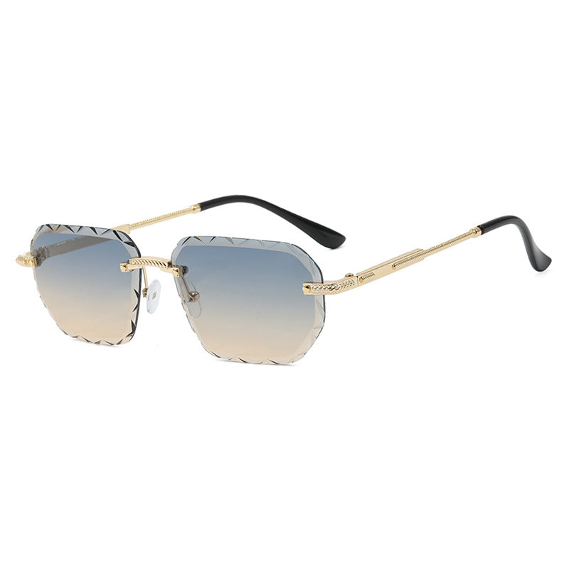 Damen geometrische Sonnenbrille mit verspiegelten Gläsern und robustem Rahmen Karnz