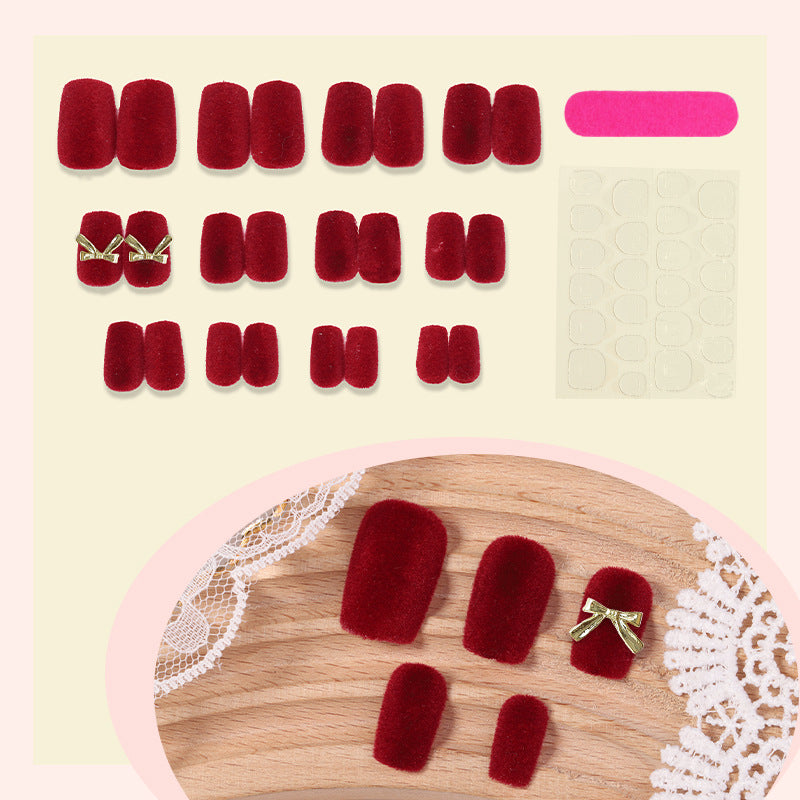 Velvet Press-On Nail Set Karnz