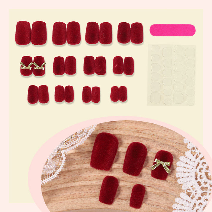 Velvet Press-On Nail Set Karnz