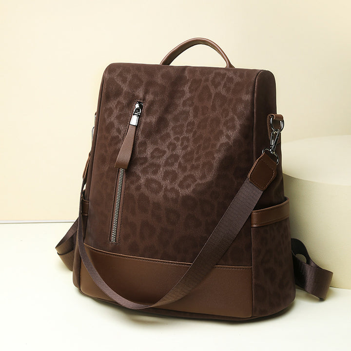 Chic Leopard-Print Rucksack Karnz