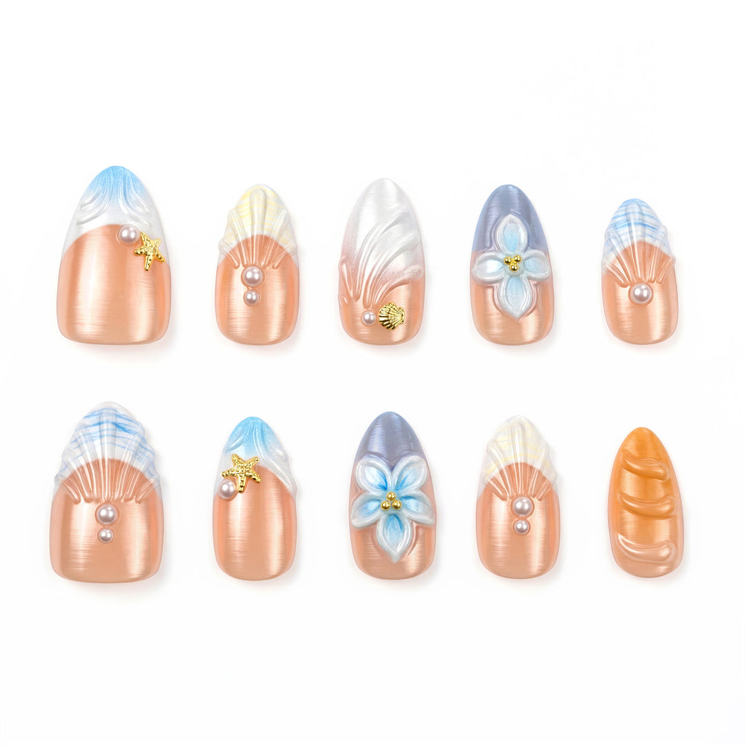 Florales Eleganz Nagelkunst Set