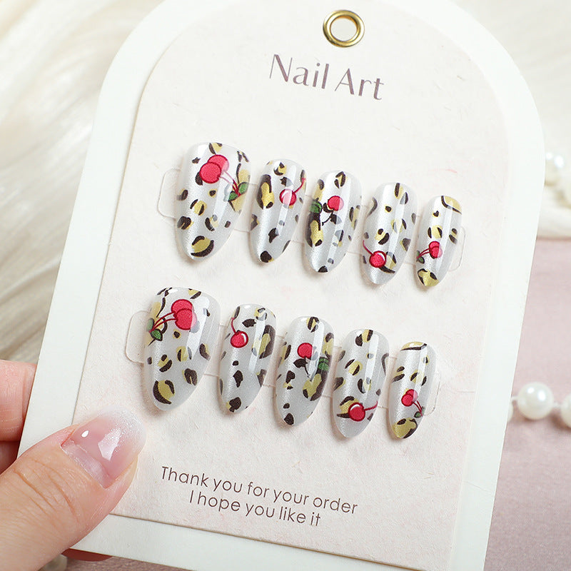 Dekorativer Kirschblüten Press-On Nail Art Set