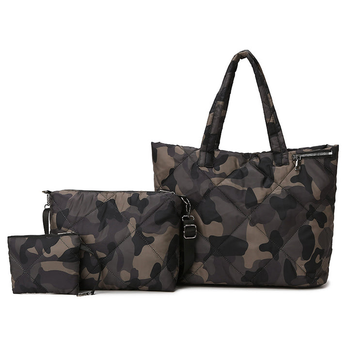 Gepolsterte Camouflage-Muster-Tasche Set