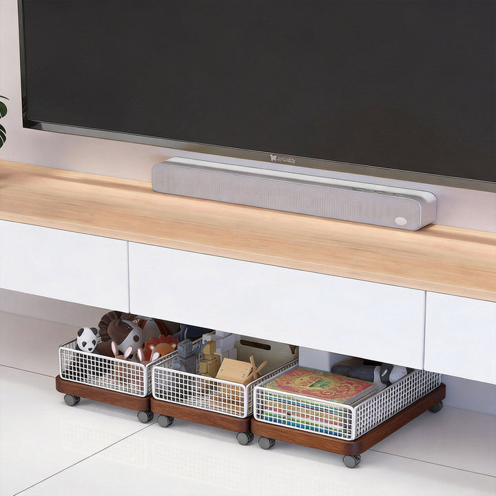 Unter-Bett Rollendes Mesh Lagerdrawer mit verriegelbaren Rollen
