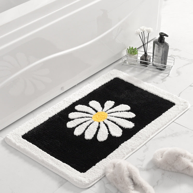 Floral gemusterte plüsch Badevorleger Karnz