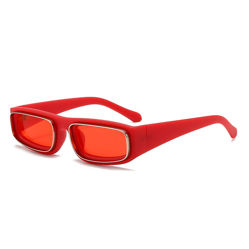 Damen modische und trendige Sonnenbrille mit breitem Rahmen Karnz