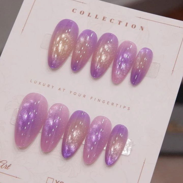 Elegante Ombre Press-On Nagelkunst